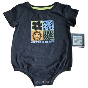 Black Graphic Baby Onesie